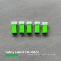 Safety Blood Lancet Blade Type 18G